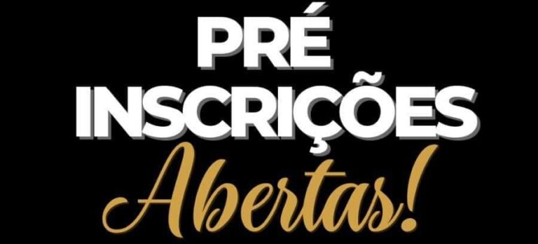 Pré-inscrições abertas!